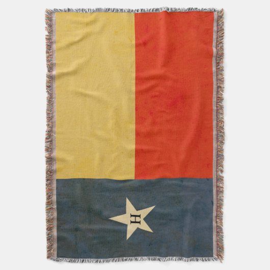 Couverture Drapeau rustique du Texas antique initial (devant Vertical)