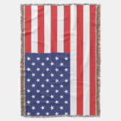 Couverture Drapeau USA Imprimer Patriotique Lancer Blanche (devant Vertical)