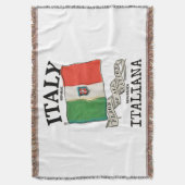 Couverture Drapeau vintage du pays Italie (devant Vertical)