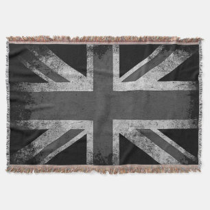 Couverture Drapeau vintage du R-U de grunge