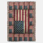 Couverture Drapeau vintage Patriotique Russe Grunge États-Uni (devant Vertical)