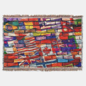 Couverture Drapeaux couvrants du monde de jet (Devant)