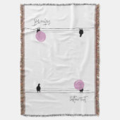 Couverture Drôle mignon Bubblegum Birds sur un fil blanc (devant Vertical)