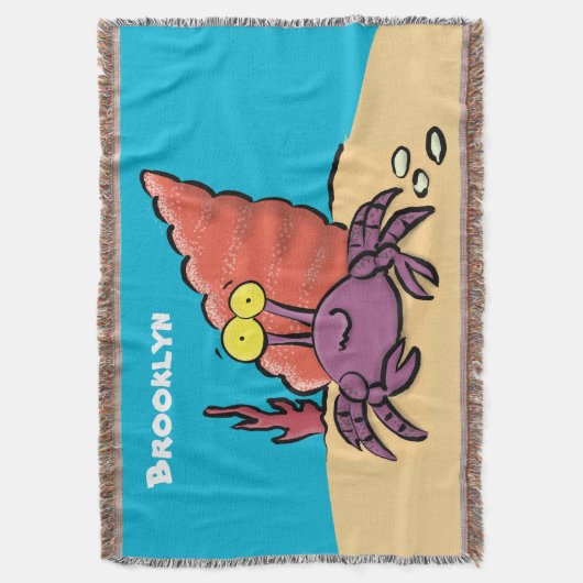 Couverture Drôle mignon caricature pourpre crabe ermite (devant Vertical)