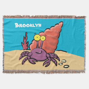 Couverture Drôle mignon caricature pourpre crabe ermite