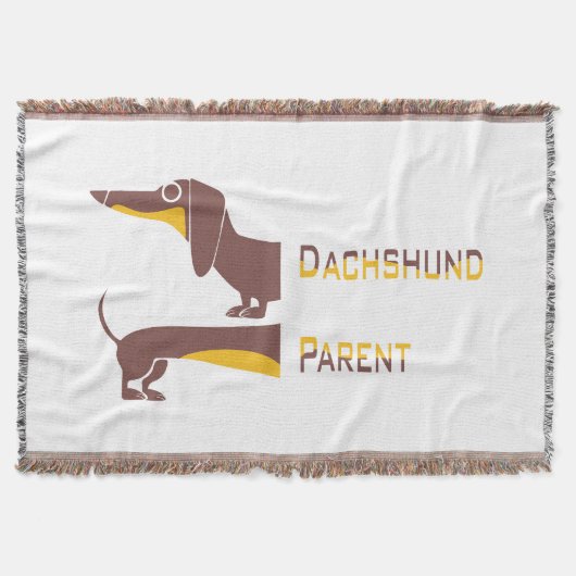 Couverture Drôle mignon dachshund pour parent chien long (Devant)