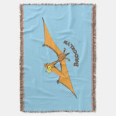 Couverture Drôle mignon dessin animé de pterodactyle volant o (devant Vertical)