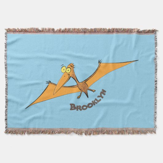 Couverture Drôle mignon dessin animé de pterodactyle volant o (Devant)