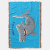 Couverture Drôle mignon requin marteau dessin animé (devant Vertical)