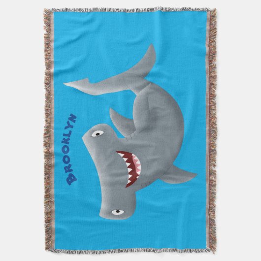 Couverture Drôle mignon requin marteau dessin animé (devant Vertical)