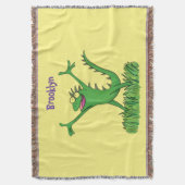 Couverture Drôle vert souriant animé lézard d'iguane (devant Vertical)