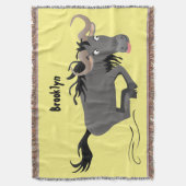 Couverture Drôle wildebeest tourner dessin animé illustration (devant Vertical)