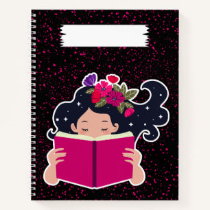 Couverture du Carnet du livre de lecture fille mig
