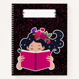 Couverture du Carnet du livre de lecture fille mig