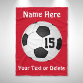 Couverture du football avec le NOM, le NOMBRE et