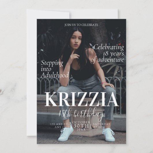 Couverture du magazine Carte d'invitation d'annive (Devant)