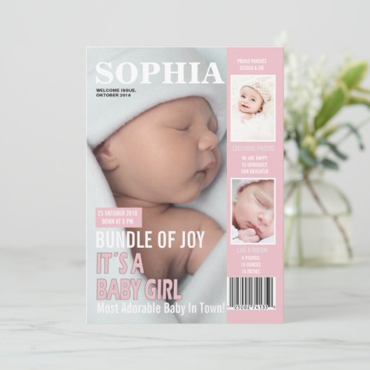 Couverture du magazine faire-part de naissance 3 p (Debout devant)