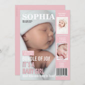 Couverture du magazine faire-part de naissance 3 p (Devant / Derrière)