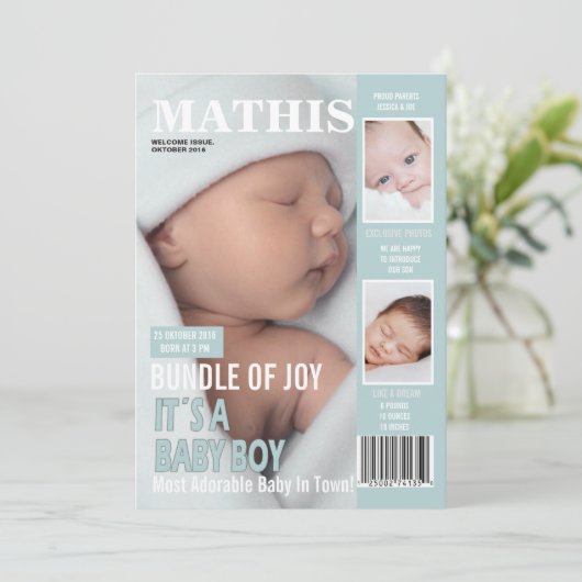 Couverture du magazine faire-part de naissance 3 p (Debout devant)