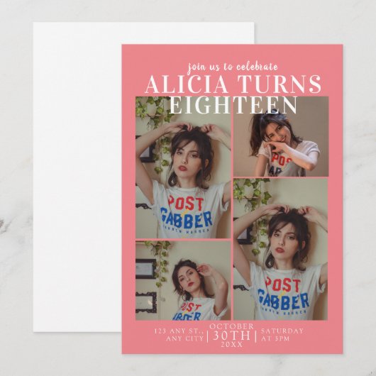 Couverture du magazine Invitation d'anniversaire (Devant / Derrière)