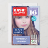 Couverture du magazine Invitation photo de la fête (Devant)