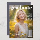 Couverture du magazine Photo Graduation Invitation (Devant / Derrière)