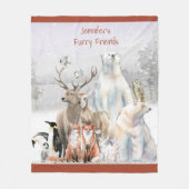 Couverture du nom de l'enfant, Animaux, Hiver (Devant)