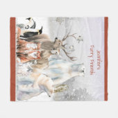 Couverture du nom de l'enfant, Animaux, Hiver (Devant (Horizontal))