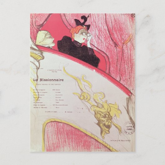 Couverture d'un programme pour "Le Missionnaire" (Devant)