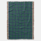 Couverture Duncan Clan Tartan Vert et bleu Plaid (devant Vertical)