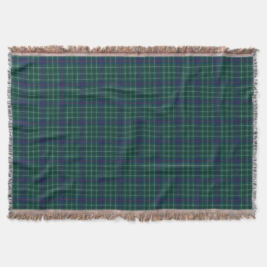 Couverture Duncan Clan Tartan Vert et bleu Plaid (Devant)