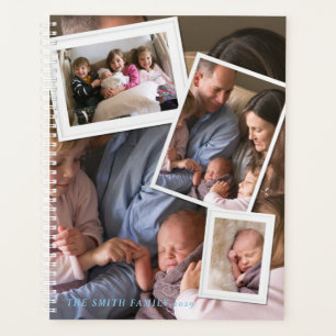 Couverture dure du planificateur photo de famille