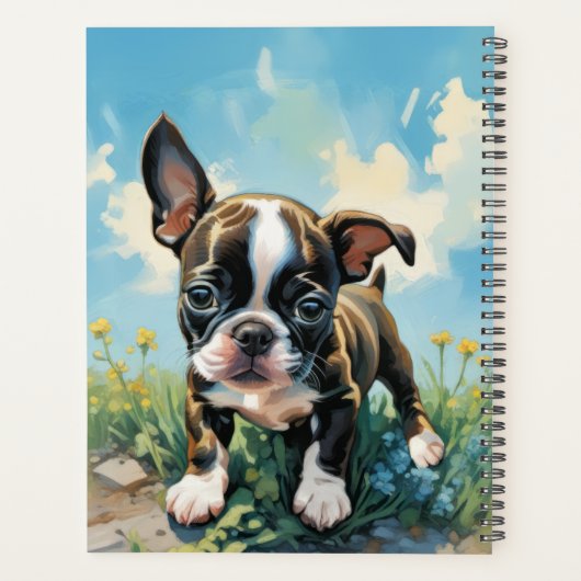 Couverture dure personnalisable Boston Terrier 202 (Dos)