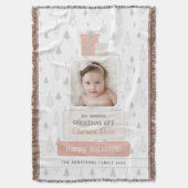 Couverture Dusty Rose Boho 1er Noël de bébé Photo (devant Vertical)