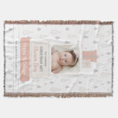 Couverture Dusty Rose Boho 1er Noël de bébé Photo (Devant)