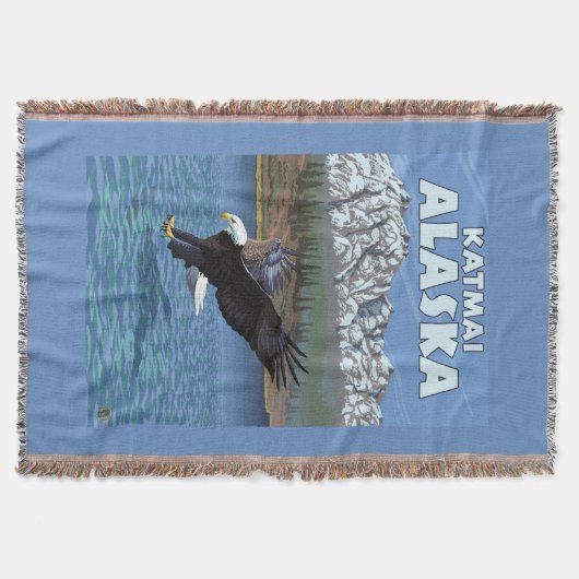 Couverture Eagle chauve plongeant - Katmai, Alaska (Devant)