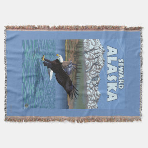 Couverture Eagle chauve plongeant - Seward, Alaska
