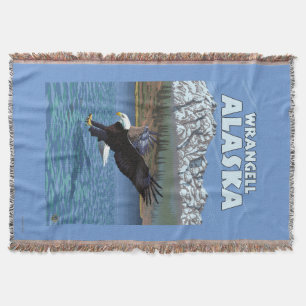 Couverture Eagle chauve plongeant - Wrangell, Alaska