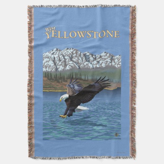 Couverture Eagle chauve plongeant - Yellowstone occidental, (devant Vertical)