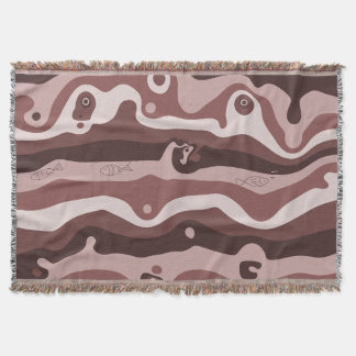 Couverture Earth-Tone Tribal Abstract Throw Blanket