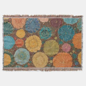 Couverture Earthy Floral Mosaic Pattern (Devant)
