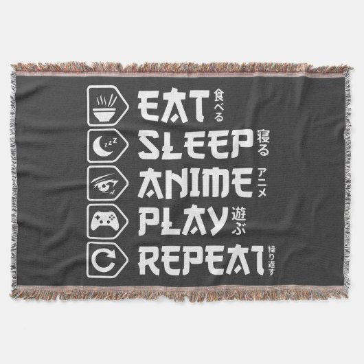 Couverture Eat Sleep Anime Play Repeat Otaku Anime Lifestyle (Devant)