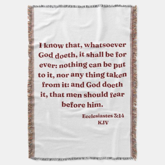 Couverture Ecclésiaste 3:14 KJV Bible Verse (devant Vertical)