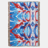 Couverture Éclaboussure Rouge Blanc et Bleu (devant Vertical)