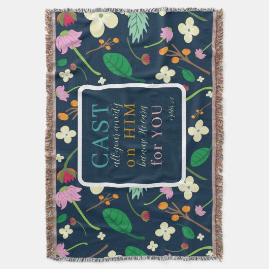 Couverture Écriture florale 1 Pierre 5:7 (devant Vertical)