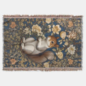 Couverture Écureuil Avec Fleurs Acacia William Morris (Devant)