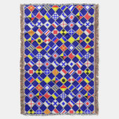 Couverture Effet 3D À damiers Nautique Drapeaux Motif (devant Vertical)