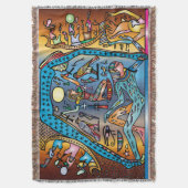 Couverture Egypte ancienne Art Dieu Geb soutient Nut in Heave (devant Vertical)