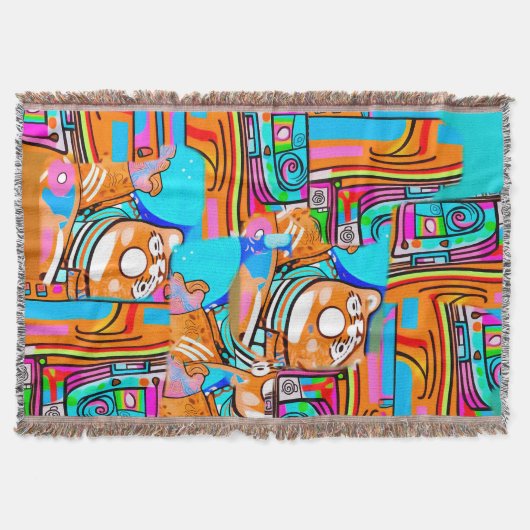 Couverture Electric Orange & Cyan Dreams — Abstrait Pop Desig (Devant)