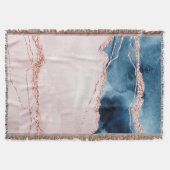 Couverture Élégance mystique | Turquoise Bleu et Rose Or Agat (Devant)